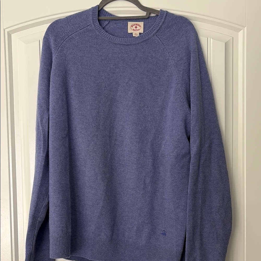 Brooks Brothers Blue Lambswool Crewneck Sweater Men’s Sz XL
